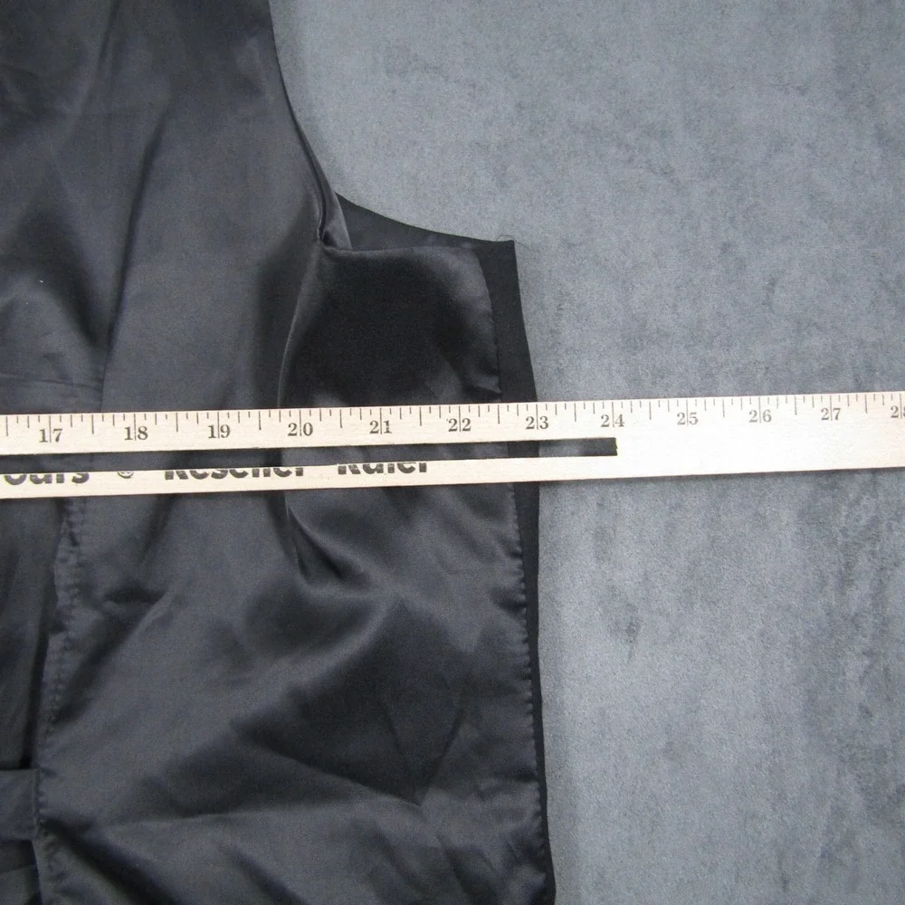 Rossi Man Tuxedo Vest Mens 50L Black Shawl Lapel Formal Waistcoat Remo RM1757